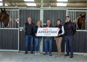Pictured at the GAIN The Advantage Series 2025 launch are, from left to right, GAIN Equine Nutrition’s Philip Gilligan, Clodagh Whelan of HRI, Andrew Slattery, GAIN Equine Nutrition’s Joanne Hurley and Richard Fitzsimons.