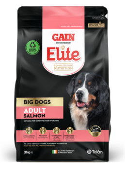 GAIN Elite Big Dog - Adult Salmon Product Package.